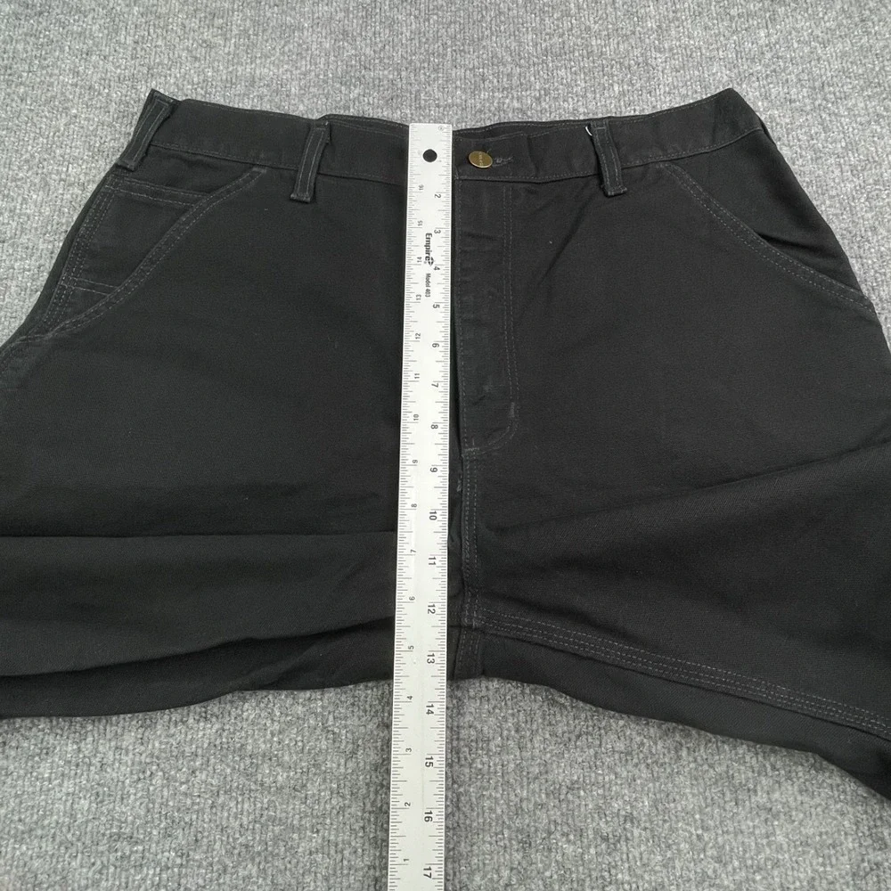 Carhartt Work Pants Mens 35x32 Black B11 BLK Original Fit Canvas‎ Duck